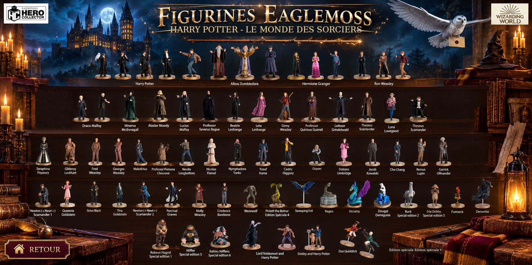 Collection de figurines Harry Potter